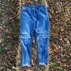Hi Rise Girlfriend Jeans